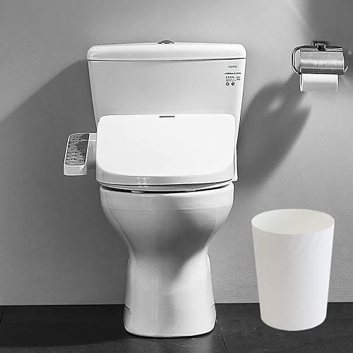 UUJOLY Plastic Small Trash Can Wastebasket, Garbage Container Basket for Bathrooms, Laundry Room, Kitchens, Offices, Kids Rooms, Dorms, (White, 1.8 Gallon/2 Pack) thumbnail 4