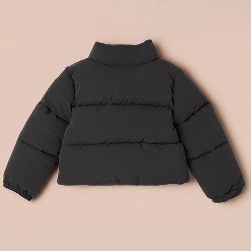 Amazon Essentials Girl's Cropped Full-Zip Puffer Jacket (Quilted Matte or Sherpa Fleece) thumbnail 3