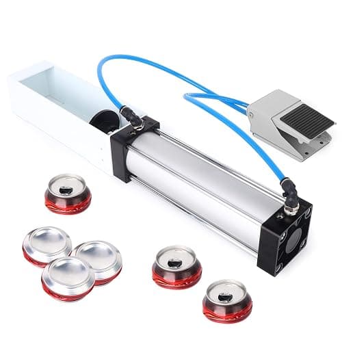 TAISHER Foot Valve Aluminum Can Crusher，Eco-Friendly Recycling Tool，Heavy Duty Pneumatic Cylinder Soda Beer Can Crusher - Image 1