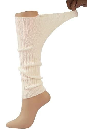 BomKinta Leg Warmers for Women - Soft Fashion Knit Calf Accessories - Cute 80s Ruffle Leg Sleeves for Party Yoga thumbnail 2