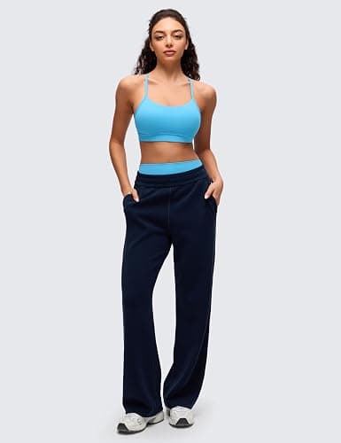 CRZ YOGA Butterluxe Y Back Sports Bras for Women - Padded Racerback Low Impact Spaghetti Thin Strap Workout Yoga Top thumbnail 3