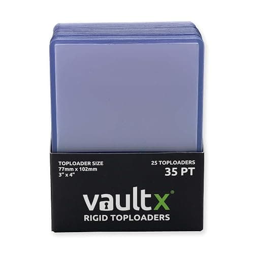 Vault X Toploaders 35pt, Trading Cards, Premium Extra Thick, 3" x 4" Seamless Rigid Card Holders, Hard Sleeves, Clear Protection for Collectible Card Games, Sports, TCG (25 Pack) - 25 Pack - 35pt thumbnail 4