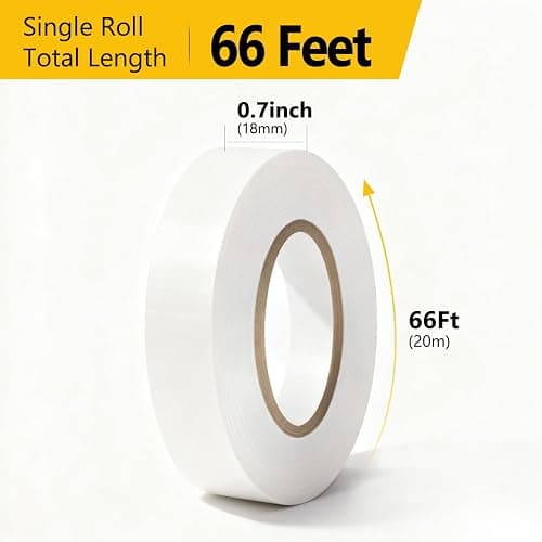 Eliamo 10 Pack White Electrical Tape,High Temp Waterproof Insulating Tape,0.7 inch Wide x 66FT Long, Flame Retardant for Home DIY & Industrial Electrical Repairs thumbnail 2