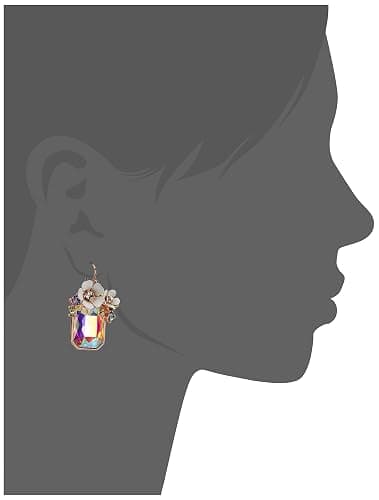 Flower Cluster Stone Drop Earrings thumbnail 3