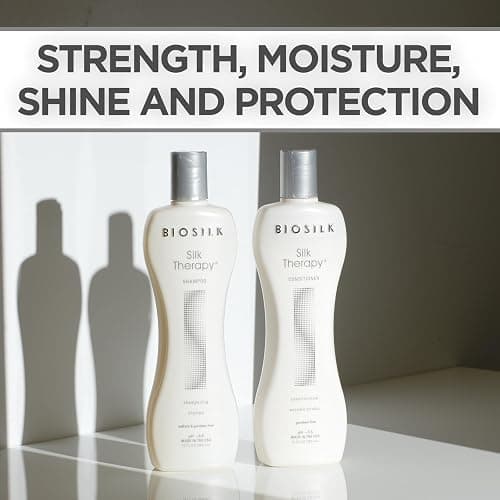 BioSilk Silk Therapy Duo Set Shampoo & Conditioner, Gentle Cleansing Haircare For Amazing Shine, Sulfate, Paraben, & Cruelty-Free, 12 Oz (Pack of 2) thumbnail 2