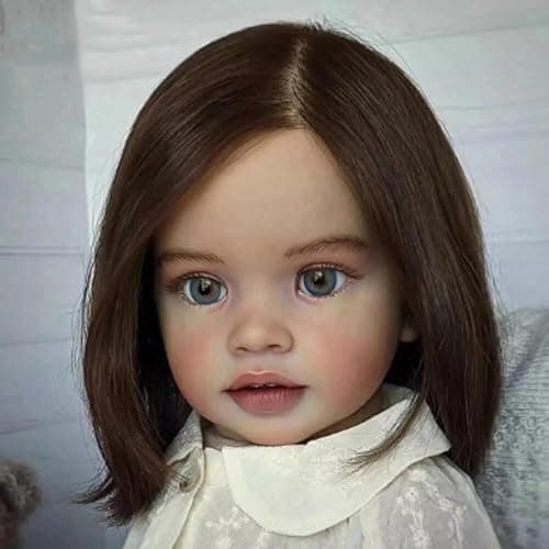 Anano Reborn Baby Dolls Realistic Girl Pippa, 26 Inch Realistic Newborn Reborn Toddler Dolls Soft Cloth Body Eyes Open Hand Rooted Hair Birthday Gift for Kids Age 3+ thumbnail 3
