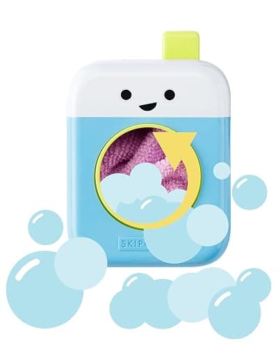 Skip Hop Baby Bath Toy Fresh & Clean Spin Cycle 4-Piece Laundry Pretend Play Set and Bathtub Sensory Development Toy Age 12m+ thumbnail 4
