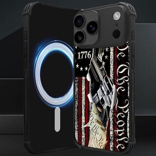DJSOK Case for iPhone 17 Pro Max,Compatible with MagSafe,Anti-Scratch Shockproof Case,Classic American Flag 1776 We The People thumbnail 5