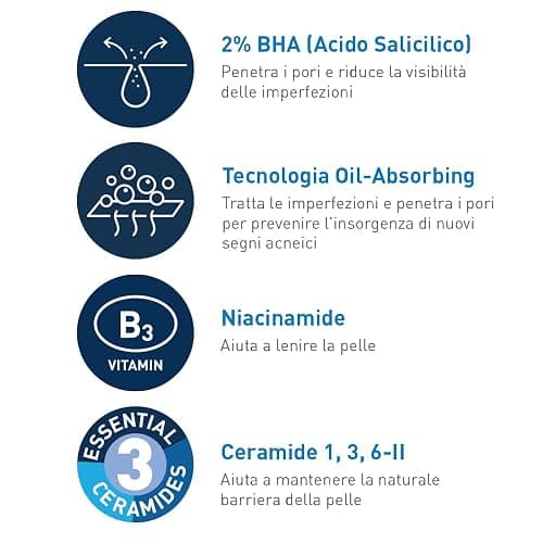 CeraVe Detergente Controllo Imperfezioni, Per Pelle Grassa con Tendenza Acneica, Azione Purificante, Imperfezioni Ridotte, Con Acido Salicilico e Argilla Purificante e Routine Correlate al Prodotto thumbnail 5