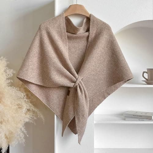 Winter Shawl Wraps Women Knitted Shawls and Wraps Cardigan Cape Wool Pashmina Shoulder Top Sweater Shawl Scarf 2025 thumbnail 2