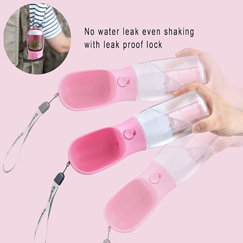 Cibaabo Dog Water Bottle with Food Container & Poop Bag Holder, Travel Water Bowl, Portable Pet Dispenser, Dog Gifts Stuff Accessories Items, Puppy Essentials for Yorkie Chihuahua Walking Hiking thumbnail 5