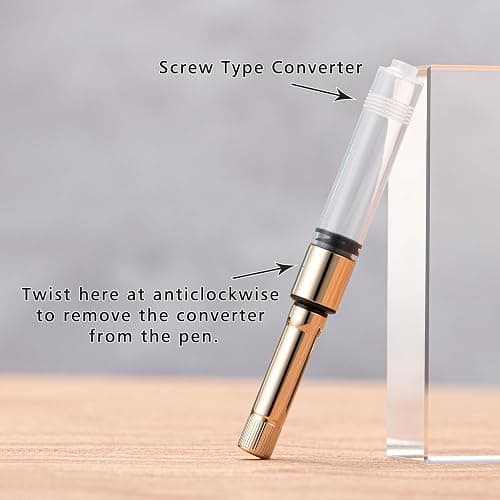 Jinhao 9019 Fountain Pen Dadao Series Transparent Wine Red Acrylic Gold Trim #8 Medium Nib with Large Converter for Writing, Signature and Calligraphy thumbnail 5