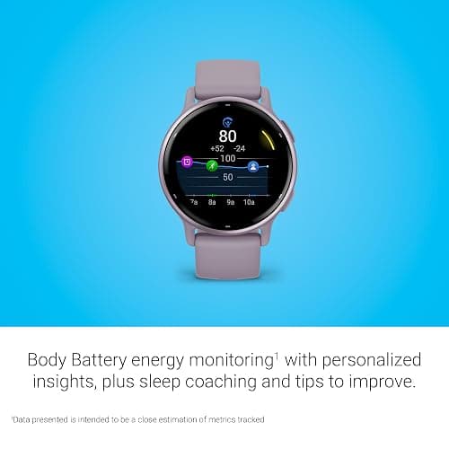 Garmin vívoactive 5, Health and Fitness GPS Smartwatch, AMOLED Display, Up to 11 Days of Battery, Orchid - Orchid thumbnail 4