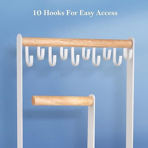 ProCase Jewelry Stand Holder Organizer, 4-Tier Necklace Holder with Ring Tray, 10 Hooks Necklaces Hanging Small Jewelry Display Storage Tower Tree for Bracelets Earrings Watches -Medium, White thumbnail 5