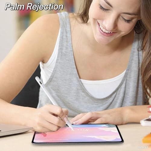 Pencil for Apple, Stylus Pen for iPad A16 11th/10th/9/8/7/6 Generation, iPad Pro M4 13"/11"/12.9", iPad Air M3/M2/5/4/3 Gen, iPad mini A17 Pro 7/6/5, Palm Rejection & Tilt Sensitivity (White) thumbnail 4