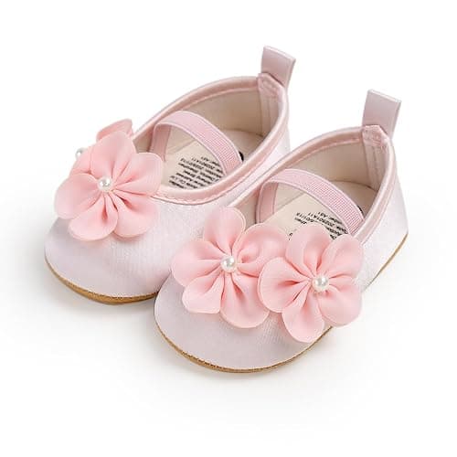 QWZban Baby Shoes Mary Jane Flats Non Slip Soft Sole Infant Toddler Sneakers First Walkers Party Christmas Dress Shoes thumbnail 7