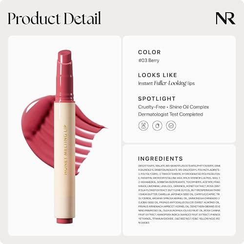 Nature Republic HONEY MELTING LIP (03 BERRY) SOFT LIP STICK, Hydrating Gloss, Moisturizing balms, Sheer tint, Shine & Glowy Finish, korean make up, Stocking Stuffers thumbnail 7