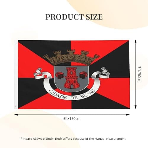 Double-Sided Bandeira Bissau Flag 3x5 Ft Outdoor Decorative Banner 2 Brass Grommets Flags Durable Polyester Home Decor thumbnail 3