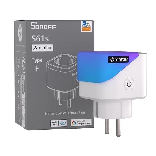 SONOFF S61s Smart Steckdosen 16A/3840W – Fernsteuerung & Sprachsteuerung für ein sichereres und smarteres Leben | Energieüberwachung & Zeitschaltuhr | Matter-kompatibel mit Alexa, Google und HomeKit - Image 1