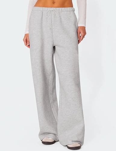 HeSaYep Women's Fleece Lined Sweatpants Winter Warm Wide Leg Sweat Pants Baggy Casual Pants with Pockets thumbnail 4