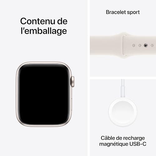 Apple Watch SE (2nd Gen) [GPS 44mm] Smartwatch with Starlight Aluminium Case with Starlight Sport Band. Fitness and Sleep Trackers, Crash Detection, Heart Rate Monitor, Water-Resistant thumbnail 6