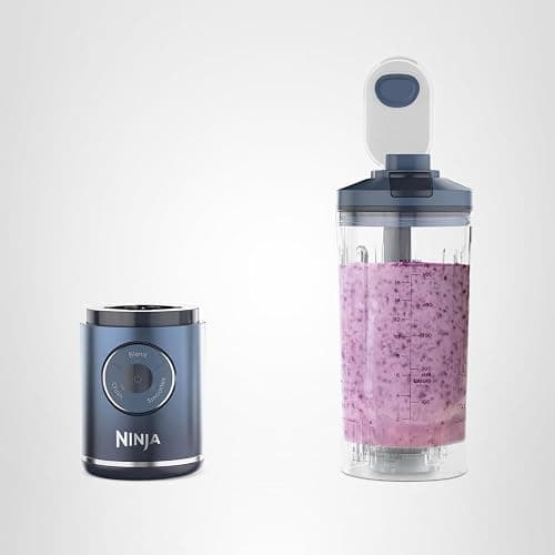 Ninja Blast Max, Portable Blender + Twist & Go, Personal Smoothie, Blend, Ice Crush, 3 Programs, Cordless, 22 oz removable Vessel, Dishwasher Safe, Leakproof, Navy, BC251NV thumbnail 11