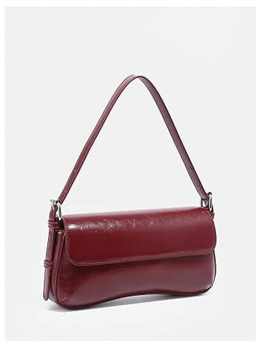 Verdusa Women's Y2K Trendy Purse Hobo Bags Faux Oiled Leather Tote Handbag Flap Underarm Shoulder Bag thumbnail 2
