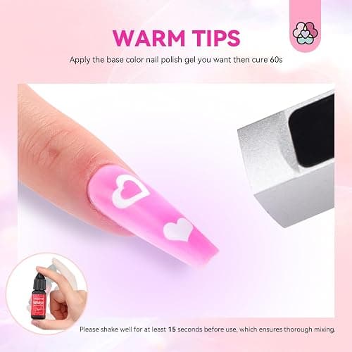 SAVILAND Airbrush Gel Nail Polish: Dilution-Free 24 Colors Airbrush for Nails Non-Acetone for Gradients Nails Blush Nails Layered Nail Art Various Pattern High Color Saturation for Home Salon Kit thumbnail 5
