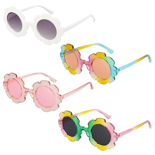 Mdvora 2/4/8/12/24 Pack Round Flower Sunglasses Set, Outdoor Kids Sunglasses Kit - Image 1
