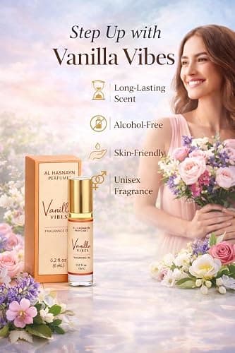 AL HASNAYN Vanilla vibes Fragrance Oil Roll-On Perfume 6ML 0.20 fl oz |Rollerball perfume |Alcohol free| Long Lasting | Gifts for men women| thumbnail 2