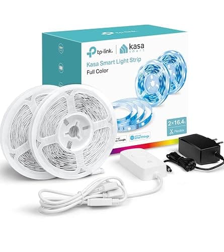 Kasa Smart LED Light Strip, RGB, 32.8ft(2 Rolls of 16.4ft.) Wi-Fi LED Strip Works w/ Alexa & Google Assistant,High Brightness, Trimmable, Up to 25,000 Hours,2Yr Warranty (KL400L10),Multicolor - Image 1