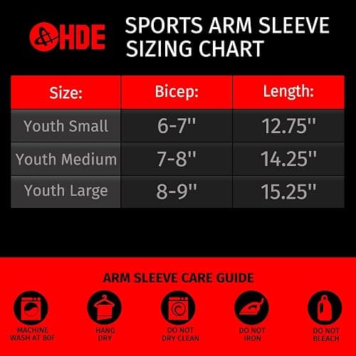 HDE Arm Compression Sleeves for Kids Basketball Shooting Sleeve Youth Sports Cooling Sun Protection Football Baseball 1 Pair thumbnail 5