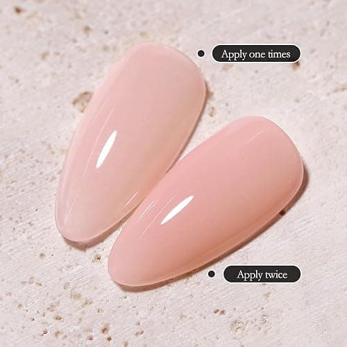 FZANEST Jelly Milky Nude Pink Gel Nail Polish Soak Off LED UV Gel Polish Varnish Nail Art Manicure #330 thumbnail 2