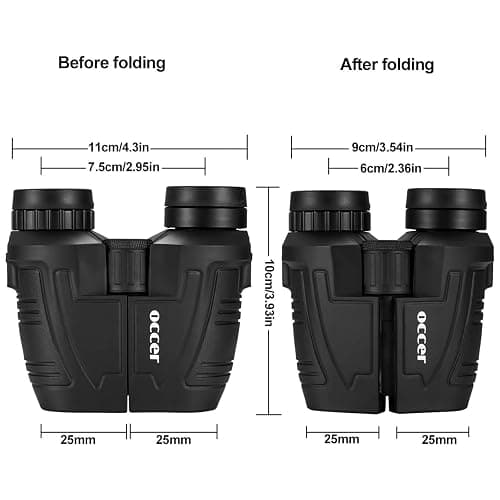 Occer 12x25 Compact Binoculars for Adults and Kids, Large Eyepiece Waterproof Binocular with Low Light Vision,High Powered Easy Focus Binoculars for Bird Watching,Outdoor Hunting,Travel,Sightseeing thumbnail 8