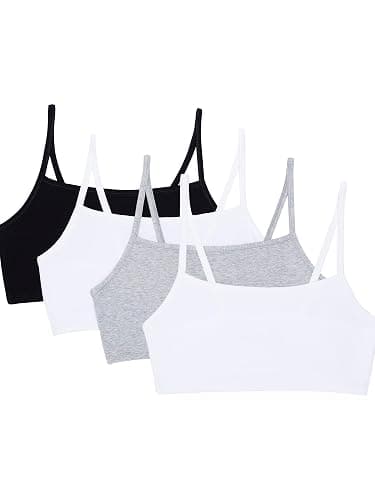 Fruit of The Loom Womens Spaghetti Strap Cotton Pullover Sports Bra Value Pack - Image 1