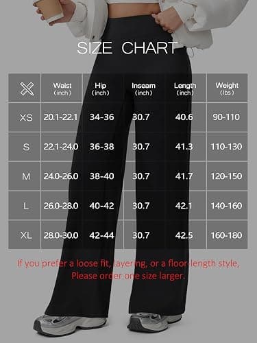 Straight Leg Leggings Women, Butt Lifting High Waisted Wide Leg Yoga Pants, No Front Seam Workout Gym Lounge Pants thumbnail 7