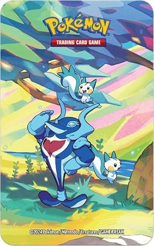 Pokémon TCG: Vibrant Paldea Mini Tin – Palafin & Pachirisu (2 Booster Packs, 1 Sticker Sheet) thumbnail 6
