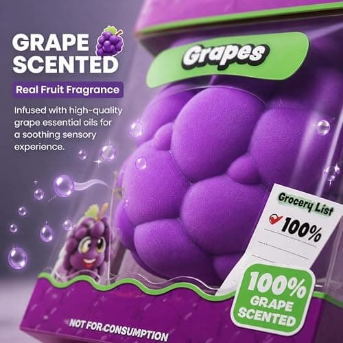 Fruit Squishy Toys, Giant Grape Jumbo Squishy Toys, Soft Squeeze Fidgets, Cute Taba Squishy Toys, Party Favors & Gifts thumbnail 4