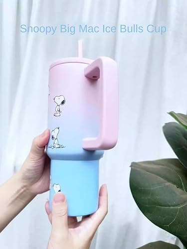 newdou A gift for ladies and girls. A stainless steel tumbler with a handle, a travel coffee cup, suitable as a birthday or Christmas gift. Capacity: 40 ounces. thumbnail 6