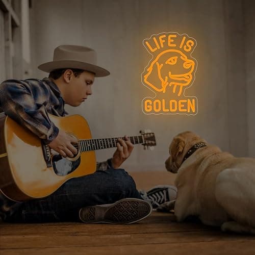 Golden Retriever Neon Sign Dimmable Dog Neon Sign for Wall Decor Golden Retriever Neon Light Up Sign for Bedroom Living Room Kids Room Christmas Christmas Gifts for Golden Retriever Lovers thumbnail 2