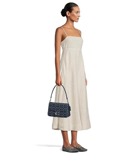 Coach Soft Tabby Shoulder Bag in Signature Denim, LH/Deep Blue Multi thumbnail 5