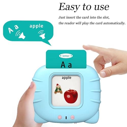 Startcan Talking Cards for Toddlers, Speech Therapy Toys Autism Toys, ABC 123 Sight Words Etc, Educational Learning Interactive Toys with Giftable Package (510-blue (New ABC+123+ 3 Songs)) thumbnail 2