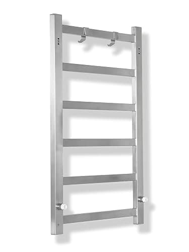 Topdattion Electric Towel Warmer | Super Thin | with Timer & Temperature Multi-Level Adjustments | Hardwired & Plug-in | 6 Bar Brushed Finish thumbnail 3