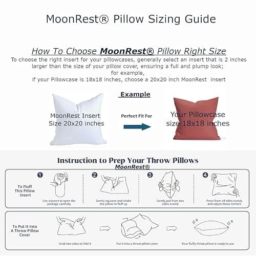 MoonRest® 13x21 Inch Synthetic Down Alternative Rectangle Pillow Insert Form Stuffer for Sofa Shams, Decorative Throw Pillow, Cushion and Bed Pillow Stuffing - Hypoallergenic 13“X 21” thumbnail 7