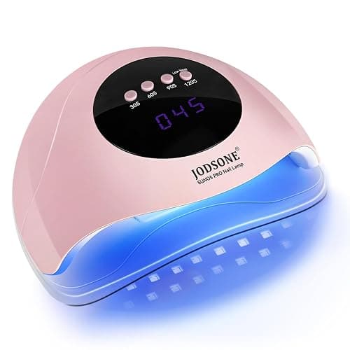 JODSONE Quick U V LED Nail Lamp with 4 Timer Settings Auto Sensor Nail Dryer Pink - Image 1