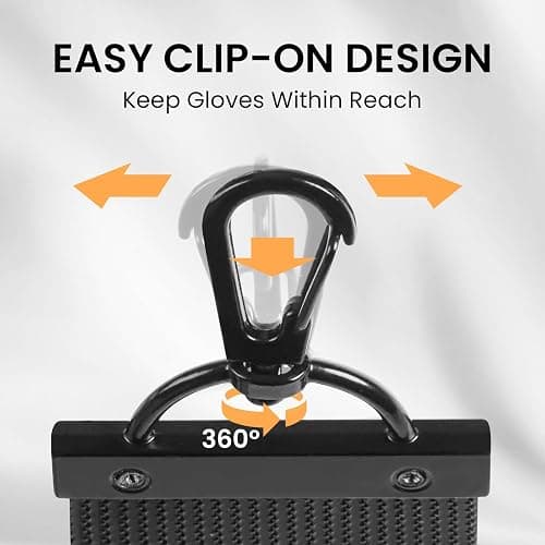 FINGER TEN Golf Glove Grabber Holder with 360° Metal Carabiner Clip 2 Pack, Universal Both Sides Grabber Keeper Strap Quick Storage Gloves, Lightweight Portable Easy Clip-On for Bags thumbnail 4