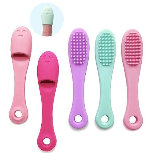 5-Pack Soft Silicone Manual Facial Cleansing Brushes, Face Scrubber Cleanser Brush for Gently and Effectively Cleaning, Removing Blackheads and Massaging - Image 1