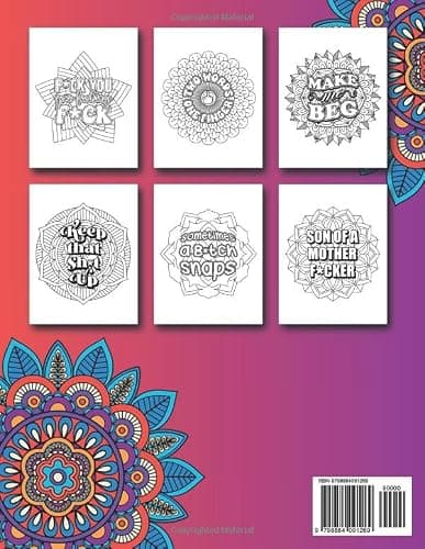 Swearing Mandalas: A Swear word coloring book for adults thumbnail 2