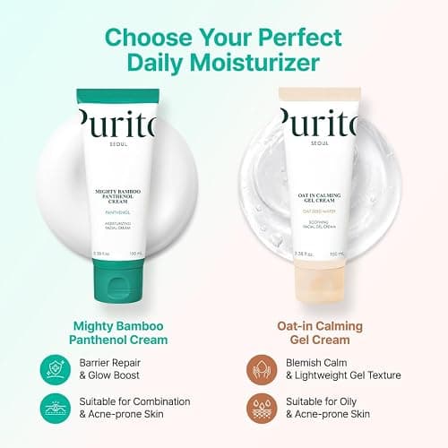 PURITO Panthenol 10% Cream for Sensitive Skin, 3.38 fl.oz | Skin Barrier Repair, Face Moisturizer, Blemish-Prone Care, Non-Comedogenic & Vegan, Korean Skincare thumbnail 8