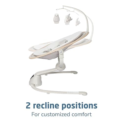 Maxi-Cosi Cassia Baby Swings for Infants: Smart Portable Baby Swing with Music, Lightweight & Foldable Baby Swing, 360 Rotation Infant Swing, Classic Oat - Classic Oat - Baby Seat thumbnail 8